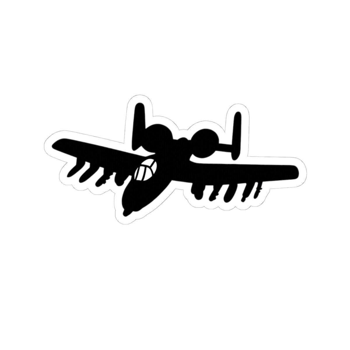 a 10 warthog silhouette sticker