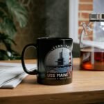 submarine uss maine ssbn 741 coffee mug, navy ship mug, military gift, patriotic cup, nautical decor, tea cup with submarine design