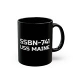 submarine uss maine ssbn 741 coffee mug, navy ship mug, military gift, patriotic cup, nautical decor, tea cup with submarine design