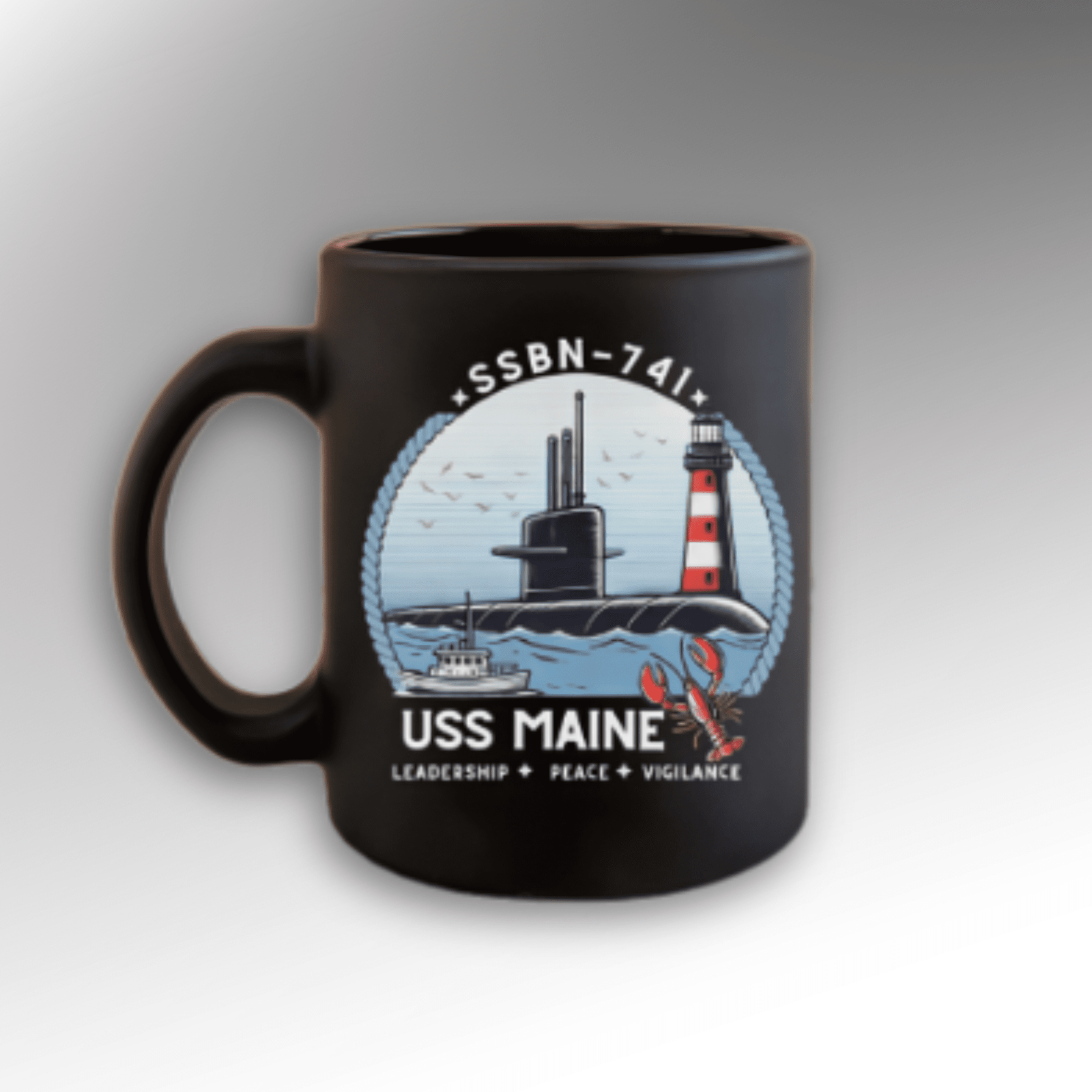 submarine uss maine ssbn 741 coffee mug, navy ship mug, military gift, patriotic cup, nautical decor, tea cup with submarine design