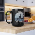 submarine uss maine ssbn 741 coffee mug, navy ship mug, military gift, patriotic cup, nautical decor, tea cup with submarine design