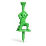 Army man golf tee 5-pack novelty tee with green toy soldier on white background