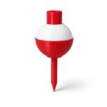 Fishing bobber golf tee 5-pack novelty tee on white background
