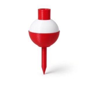 Fishing bobber golf tee 5-pack novelty tee on white background